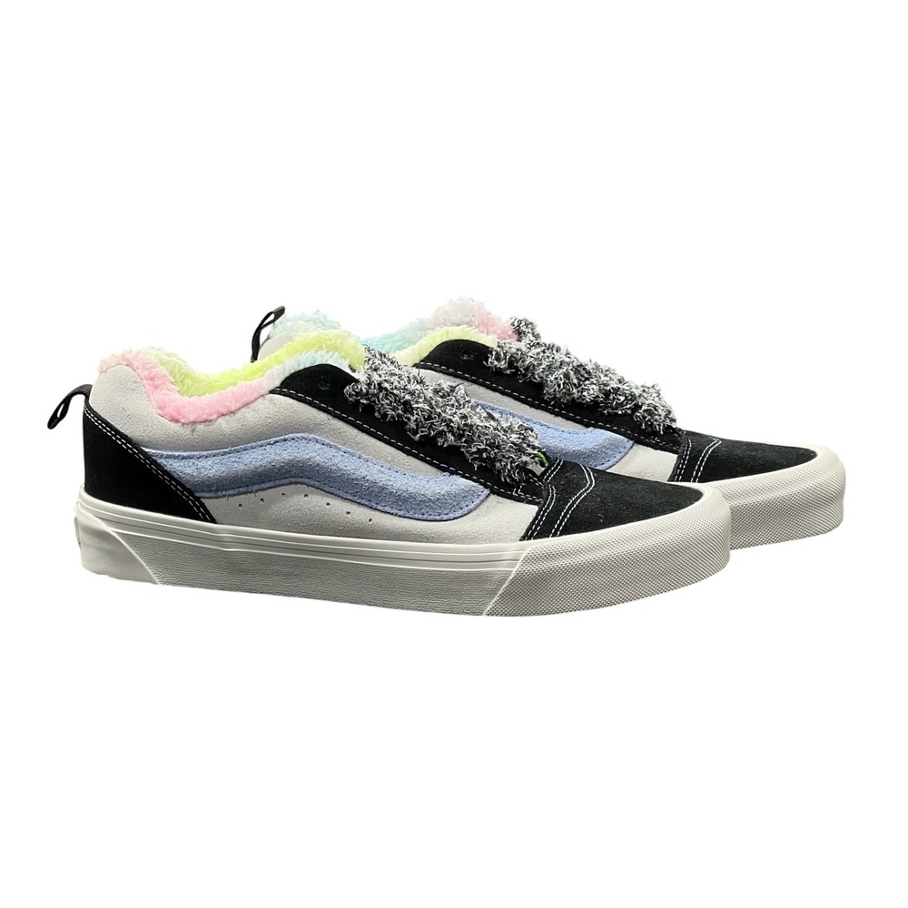 Vans‎ Knu Skool Party Animal Black Suede Faux Fur Womens 10 Mens 8.5 Skate Shoes